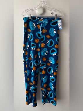 SESAME STREET COOKIE MONSTER PAJAMA PANTS - SIZE M!